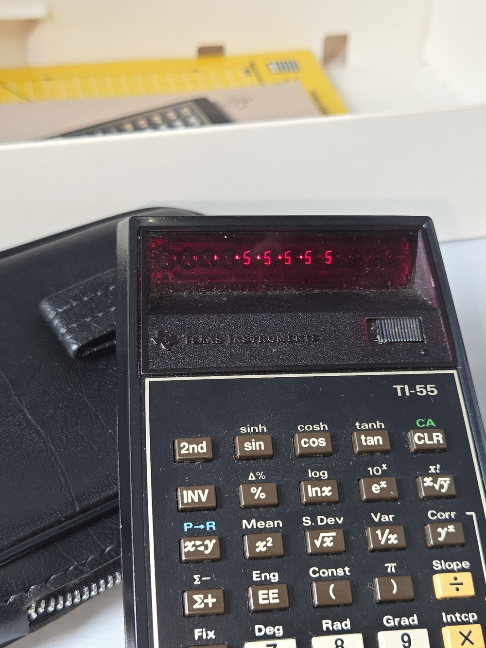 Texas Instruments TI-55 Advanced Professional Calculator - Yellow Box - Picture 2 of 7